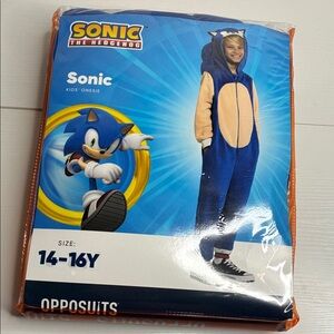 Sonic The Hedgehog Kids' Onesie Costume - Blue and Tan
